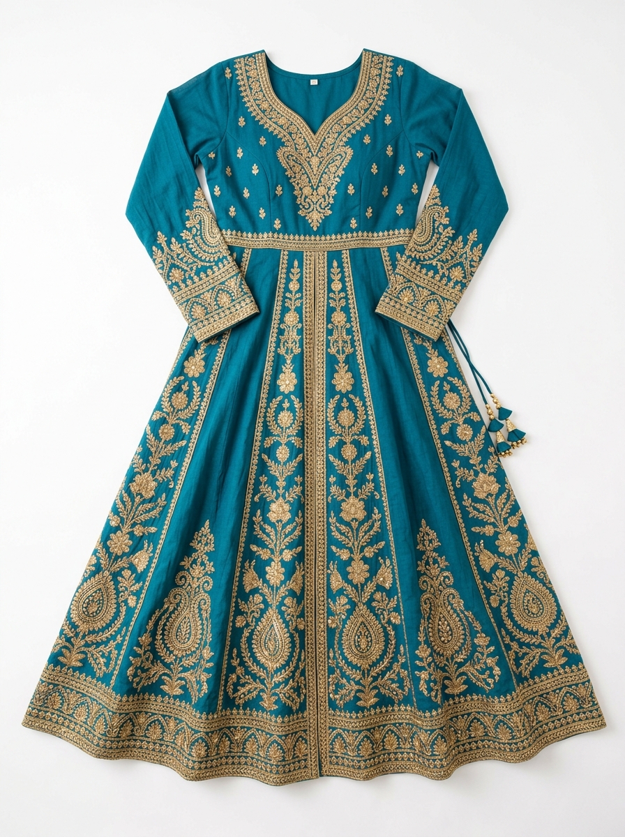 Designer Silk Anarkali Suit